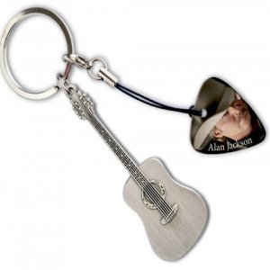 Keychain - Guitar Pick & Guitar