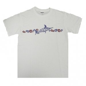 T-Shirt - Blue Marlin Logo White